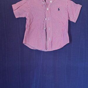 Ralph Lauren Kids Red Plaid Button Down Shirt
